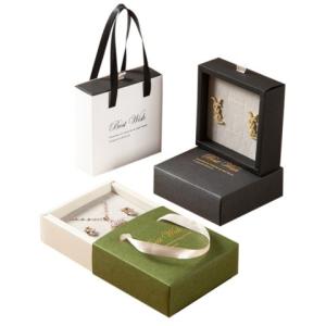 Wholesale Customized Logo Recycled Luxury Jewelry Gift Drawer Packaging Paper Bag with Handle from china suppliers