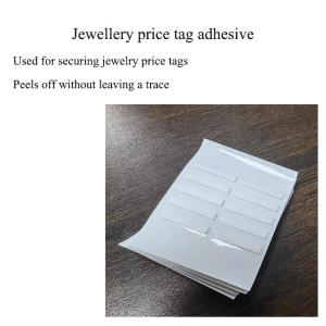 Wholesale 15*2mm per 20 pieces per sheet Jewellery price tag adhesive Peels off without leaving a trace from china suppliers