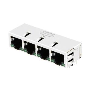 Wholesale Pulse JX80-0022NL Compatible LINK-PP LPJ46404AFNL 10/100 Base-T Tab Down Green/Green LED 1x4 Port RJ45 Modular from china suppliers