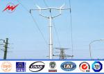 6M - 12M Metal Lighting Poles Steel Utility Pole with Aluminum conductor