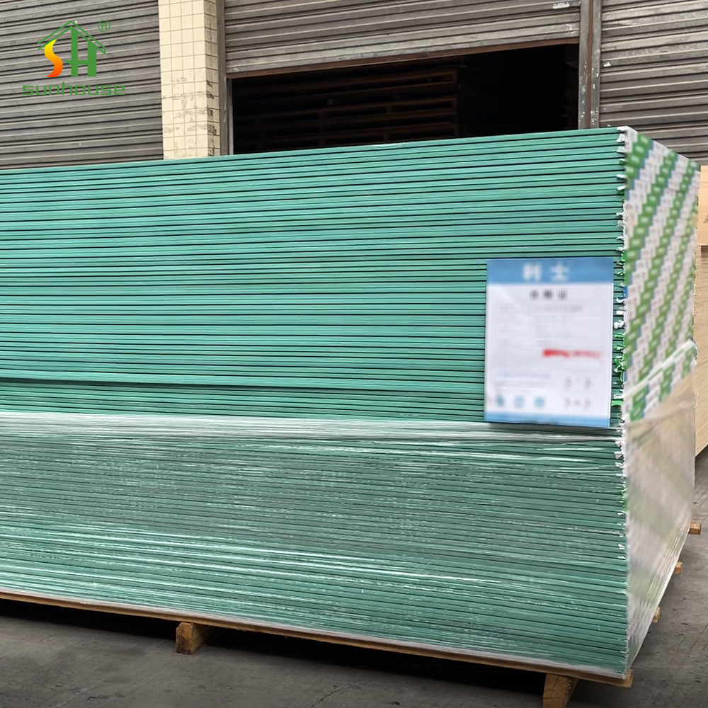 4x8 Water Resistant Plasterboard Moisture Resistant Sheetrock 15mm Gypsum Board For Drywall