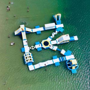 Wholesale 0.9mm PVC Tarpaulin Inflatable Floating Water Park Games 100 Person Capacity from china suppliers