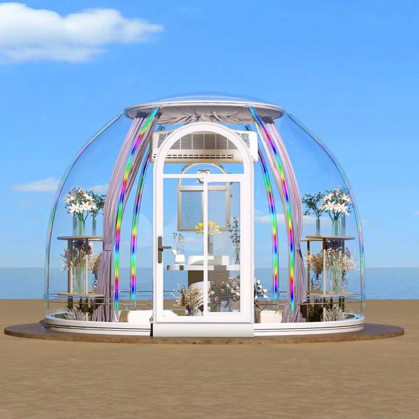 Prefab Luxury Hotel Resort Transparent Bubble Dome Tent Planetarium Dome Round