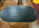 Elegant 130*70*75cm Stainless Steel Marble Dining Table