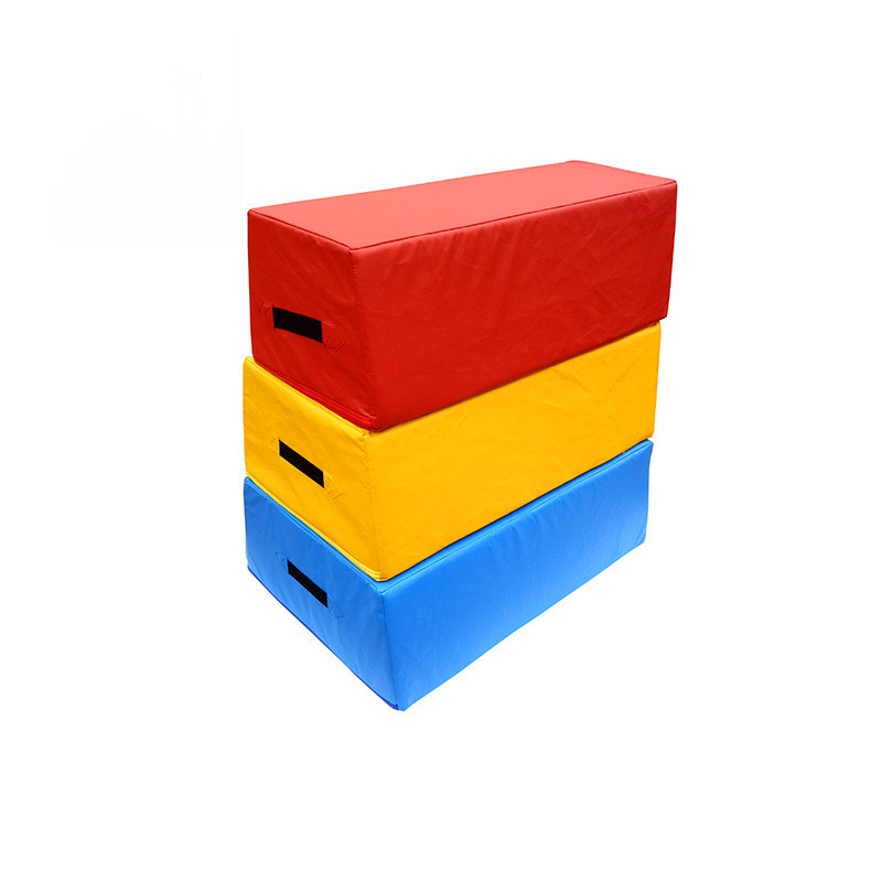 Yellow Gym Vaulting Horse , Pommel Horse Gymnastics For Outdoor Playground