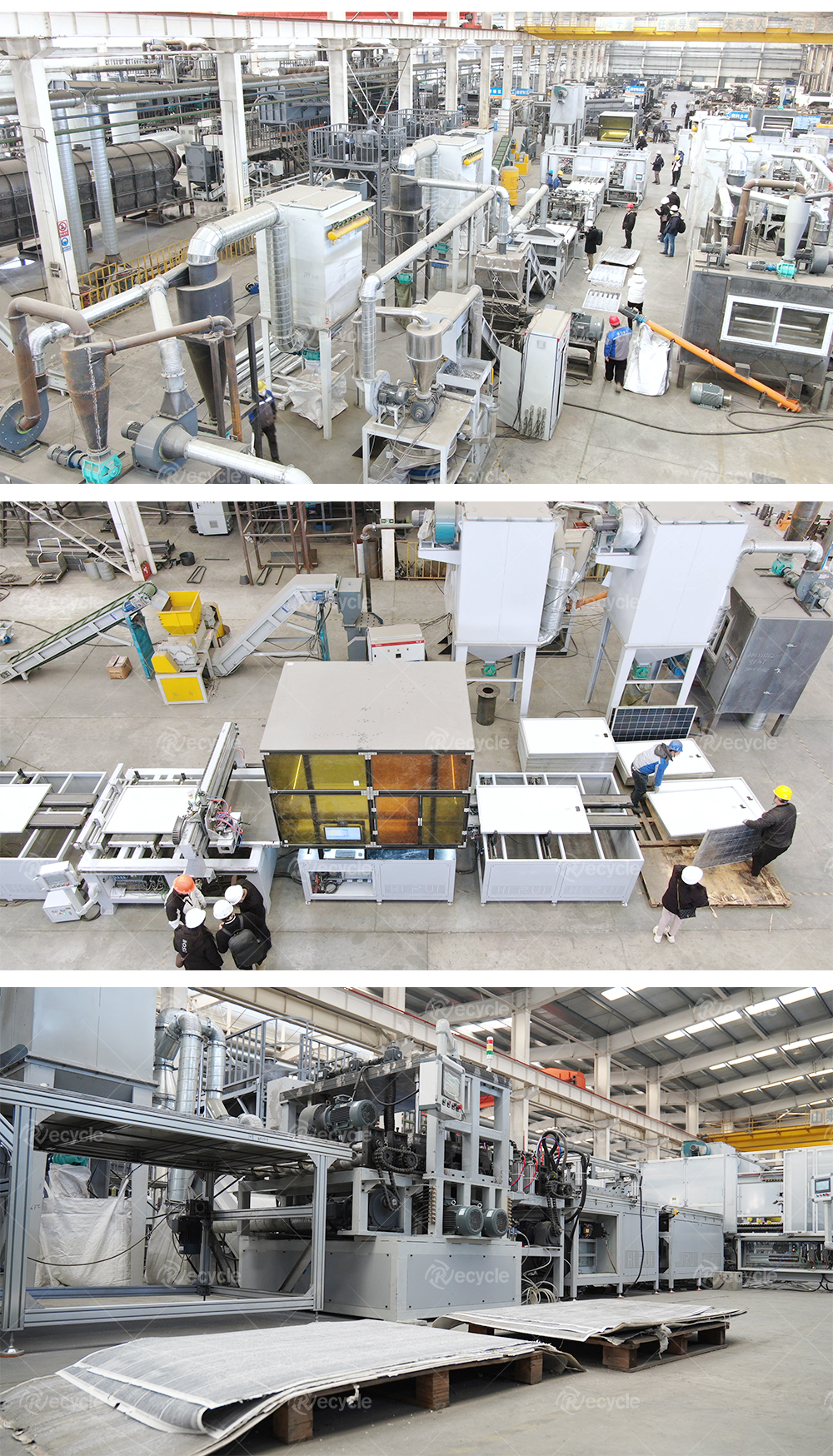 Recycling Equipment for Different Waste Solar Panels Advanced Silicon Recycling Plant