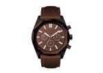 Big Face Metal Chronograph Watch , Mens Black Chronograph Watch Genuine Leather