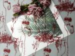 Tulle Mesh Red Embroidered Lace Fabric For Girl Dress