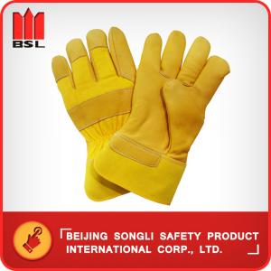 SLG-CA607 cow grain leather working safety gloves