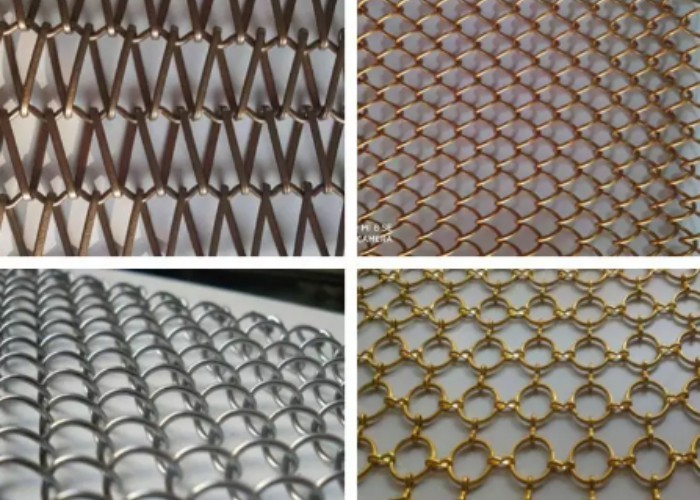 Chainlink Decorative Brass Mesh 3mm Wire Mesh For Decorating