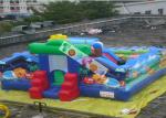 Commercial Inflatable Amusement Park / Zoo Jumping Castle 7x7m 0.55mm PVC