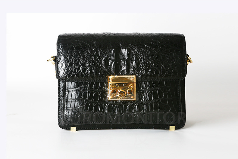 Genuine Crocodile Skin Women Sling Bag Authentic Exotic Alligator Leather Lady Single Shoulder Bag Female Small Purse