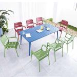 Patio Dining Chairs And Table Set Modern Aluminum Metal Garden Outdoor