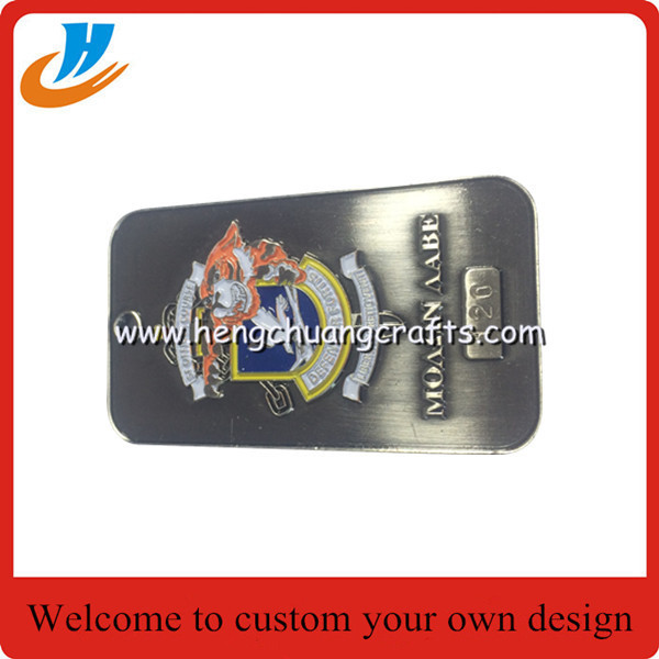 Dog tag medal coins/soft enamel process metal challenge coin high quality custom