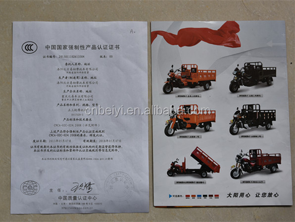 Automatic 250cc Closed Cabin 3 Wheel Motorcycle Cargo Tricycle With CCC