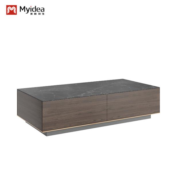 Commercial Furniture Modern customization Luxury Wood Panel Coffee Table for