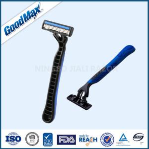 Wholesale Stainless Steel Triple Blade Shaver Disposable With Non - Slip Rubber Grips from china suppliers
