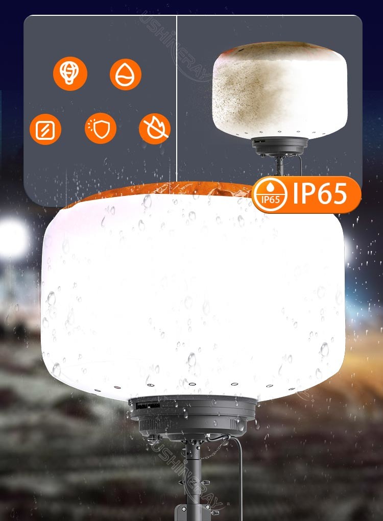 1000W Balloon Light Tower Portable Tripod For Construction Sites Roadworks