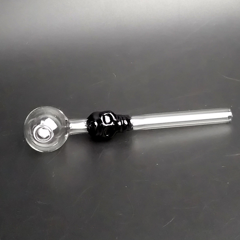 Adults Hand Blown Glass Pipe , Borosilicate Glass Oil Burner Tube 5.5 Inch