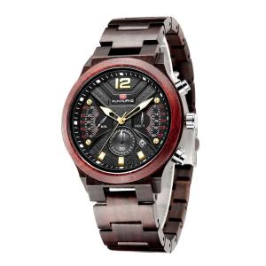 Wholesale 48mm Case Adult Wood Chronograph Quartz Watch from china suppliers