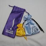Satin Type Drawstring Jewelry Bag , Thick Satin Cotton Womens Drawstring Bag