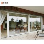 ISO9001 Soundproof Pocket Doors Aluminum Interior Sliding Glass Patio Doors With