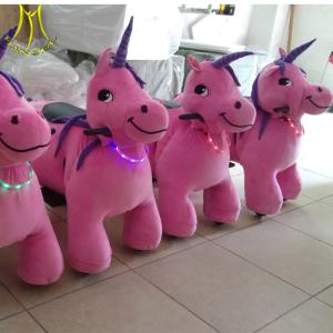 Wholesale Hansel shopping mall battery powered plush toy ride on animals 4 wheel electric bike from china suppliers