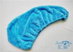 Microfiber Coral Fleece Hair Drying Towel Turban , Light Weight Bath Towels