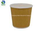 Compostable Laminated Ripple PLA Coated Paper Cup Custom Hot Insulated Coffee