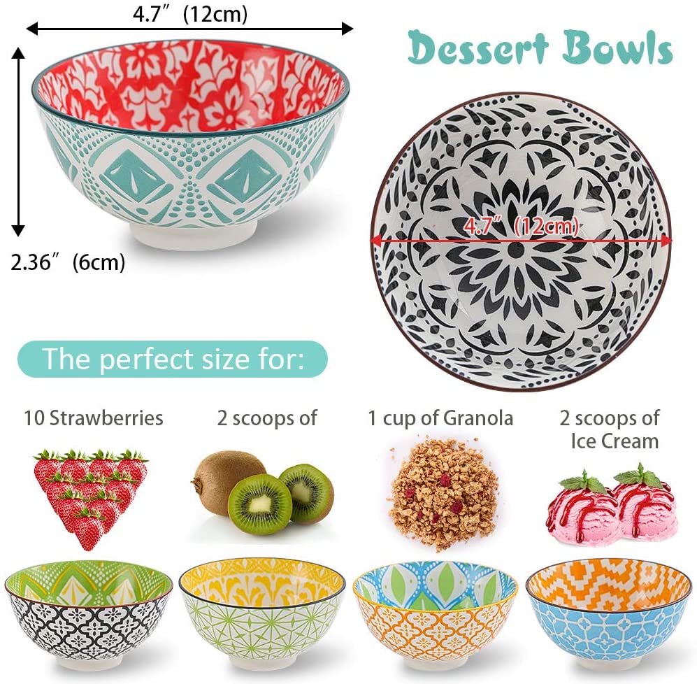 Colorful Soup Ceramic Bowl , Porcelain Bowl Microwave Safe With Custom Logo