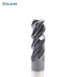 Tungsten Steel Milling 4 Flute End Mill / 6mm 8mm 12mm Cutter End Mill For
