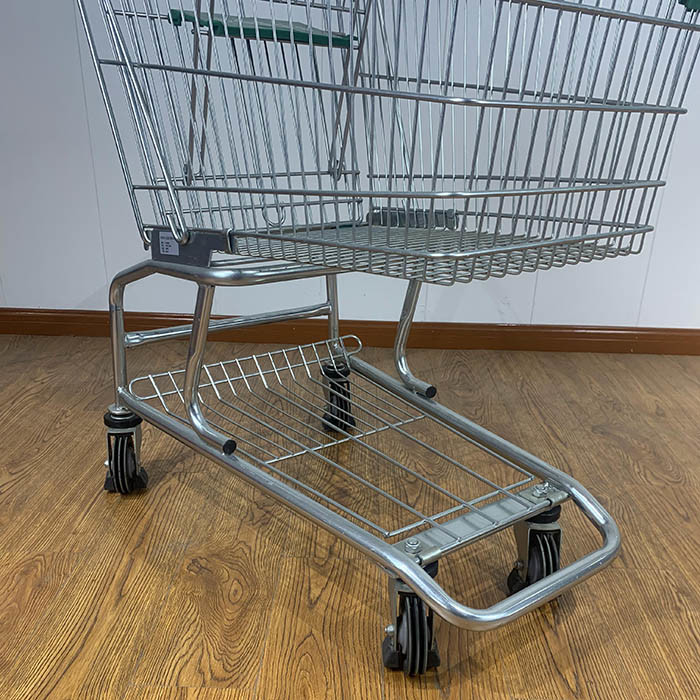 100L Grocery Store Rolling Trolley American Style Supermarket Shopping Trolley