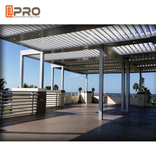 Outdoor Aluminium Louvered Bio - Climatic Pergola Motorised Waterproof Sliding