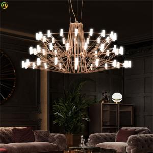 Wholesale Home Hotel Metals Art Baking Paint White Silver LED Modern Pendant Light from china suppliers