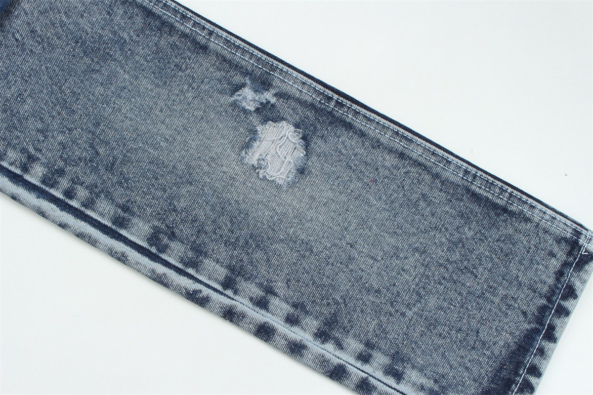 15 Onces 190cm Indigo Cotton Polyester Rigid Denim Fabric For Jeans
