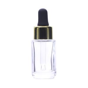 Wholesale Skin Care Serum Dropper Bottles Empty Square 20ml Clear Color from china suppliers