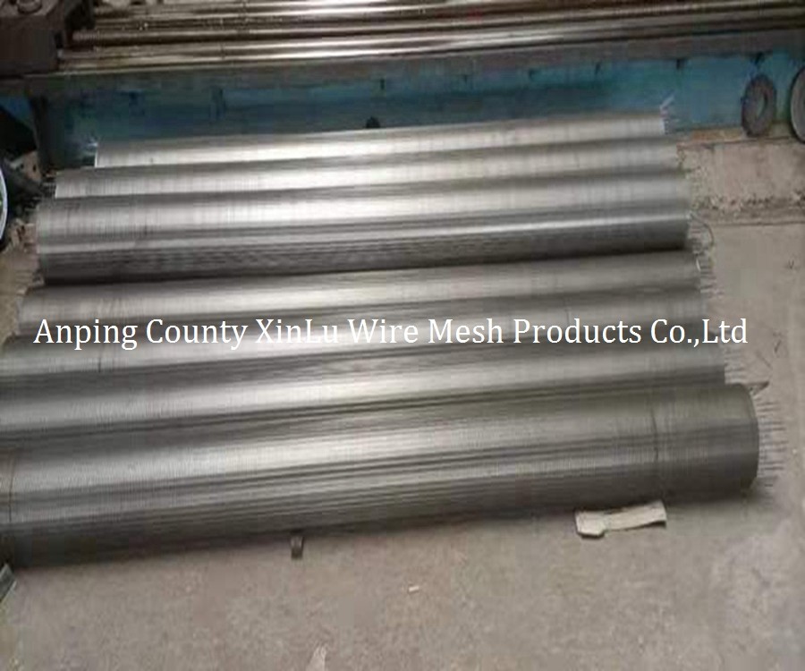 Wedge Wire Wrapped Screens Stainless Steel Water Well Pipe 76 - 500mm Diameter