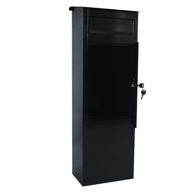 Black Freestanding Letterbox Provides Adequate Space For Large Parcels