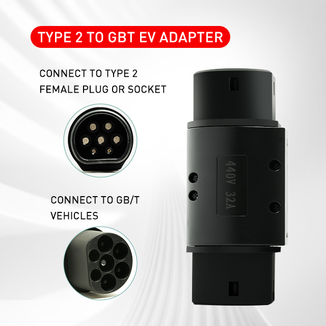 GBT to Type 2 Connector IP 65 Charging Station for 32A 7.4kW Charging Solution
