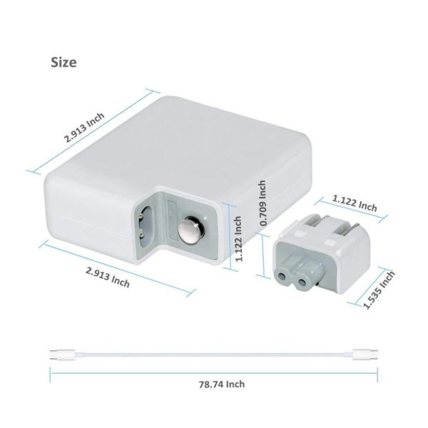 20V 3.25A Laptop Power Supply Adapter For Apple MacBook Pro With USB Type - C