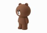 Brown Bear Silicone Pencil Case Stationery Stereo Creative Pen Box With Logo