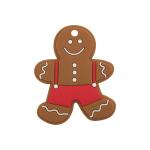 Christmas Gingerbread Man Soft Silicone Teether Colorful For Baby Teething