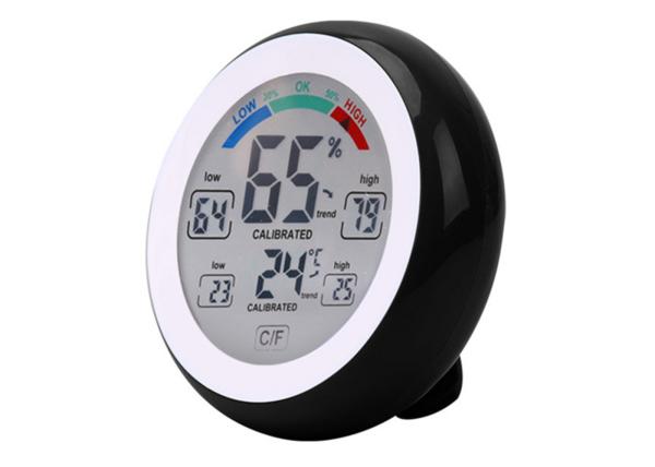 2017 New Indoor Temperature Hygrometer Weather Station Digital Backlight Touch