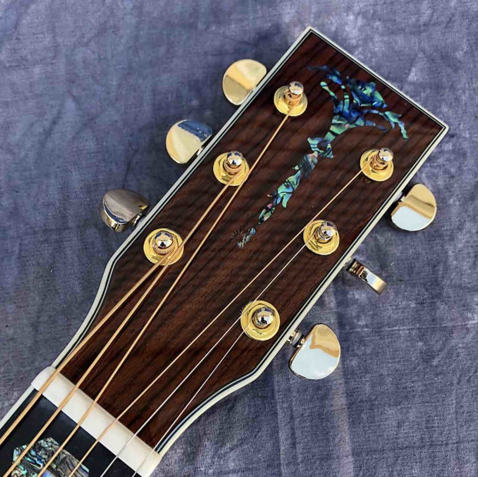 Ebony Fingerboard Solid Spruce 45D Style Acoustic Guitar Cocobolo Acoustic Guitar