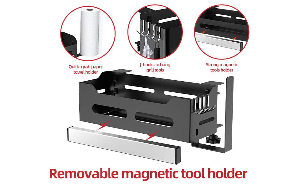 Blackstone Griddle Caddy for 28"/36" Grill Griddles BBQ Accessories Caddy Box with Paper Towel Holder Magnetic Tool Holder