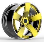 Gold Polish Center 2 Piece Forged Wheel For Audi BMW Benz