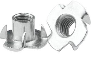 Wholesale M10 M12 Stainless Steel Polishing 4 Claw Furniture Tee Nuts with Pronge DIN1624 from china suppliers