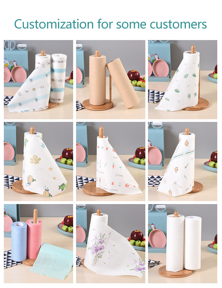 30gsm Disposable Printing Spunlace Non Woven Fabric For Rag Roll