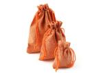 Recyclable Natural Burlap Drawstring Gift Bags For Wedding / Graduation Party