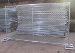 Galvanized Metal Construction Fence Panels Chain Link 75x75mm 6x12ft